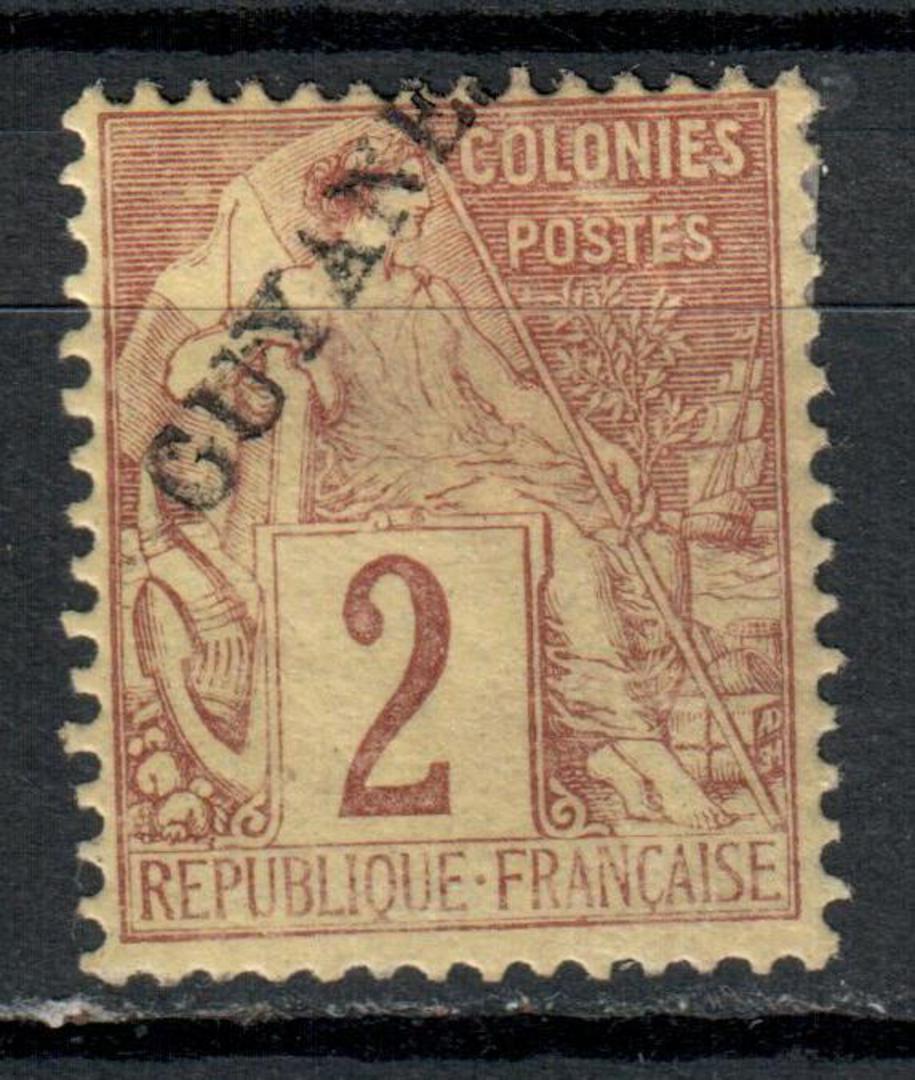 FRENCH GUIANA 1892 Surcharge on Commerce type 2c Brown on buff. Hinge remains. - 39482 - Mint image 0