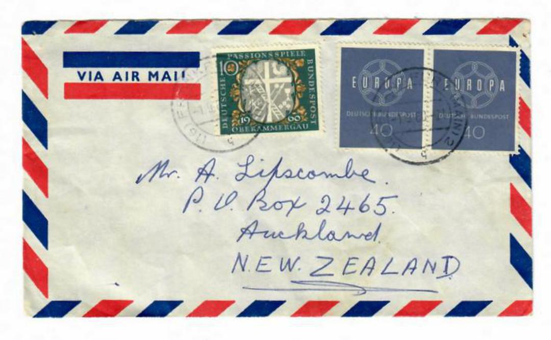 WEST GERMANY 1960 Airmail Letter to New Zealand. - 30427 - Postmark image 0