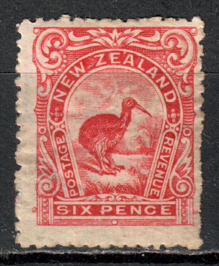 NEW ZEALAND 1898 Redrawn Pictorial 6d Red. - 72 - Mint image 0