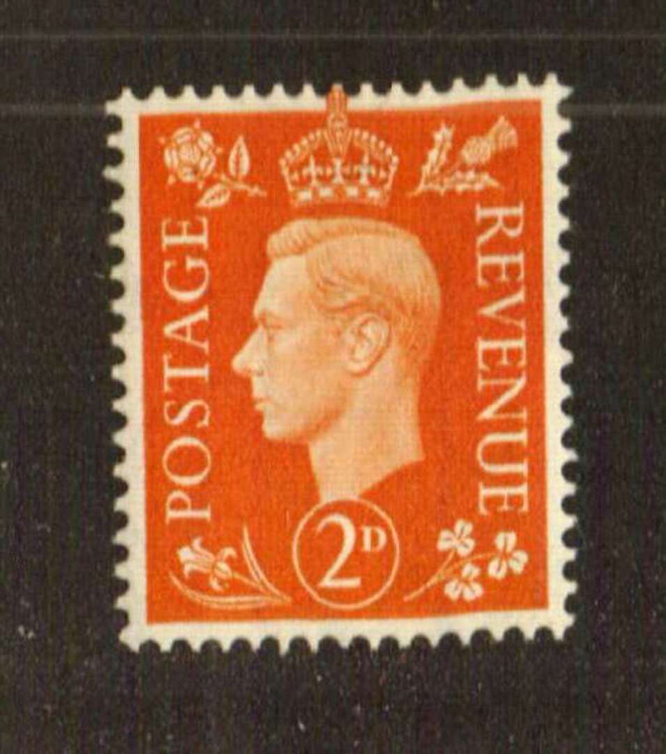 GREAT BRITAIN 1937 George 6th Definitive 2d orange Watermark Inverted - 70795 - UHM image 0