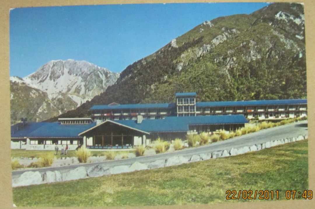Modern Coloured Postcard by Gladys Goodall of The Hermitage Mt Cook. - 444238 - Postcard image 0
