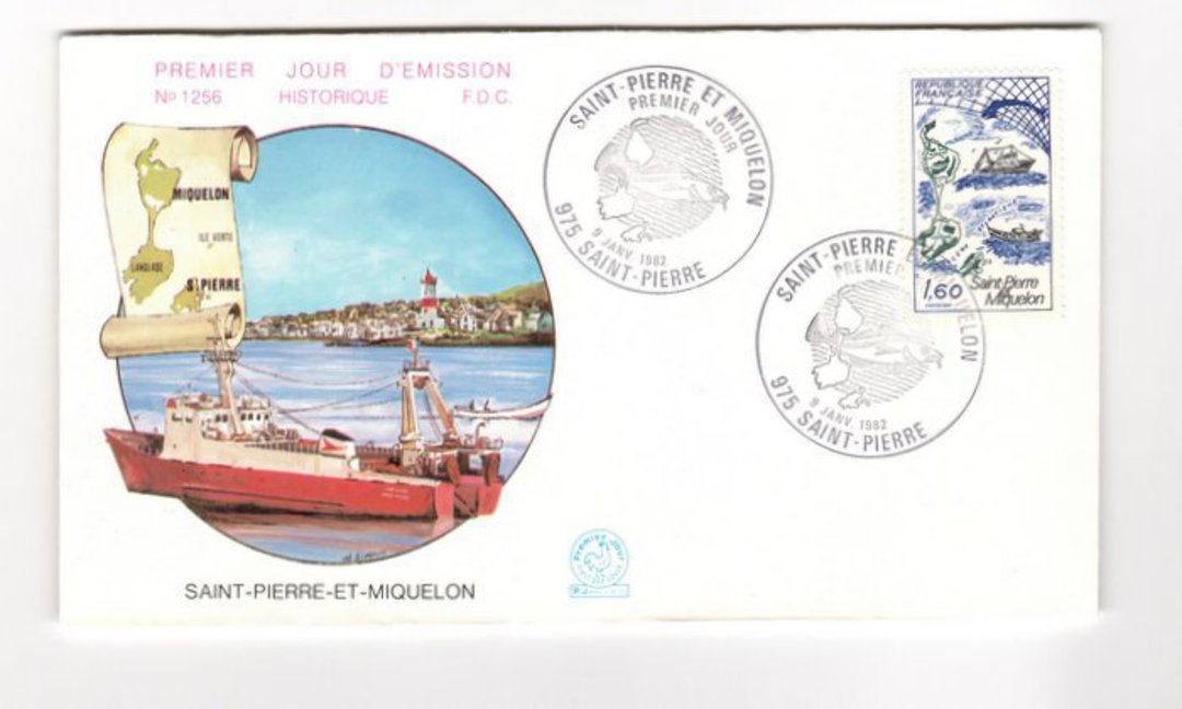 ST PIERRE et MIQUELON 1982 Fishing Boats on first day cover. - 38232 - FDC image 0