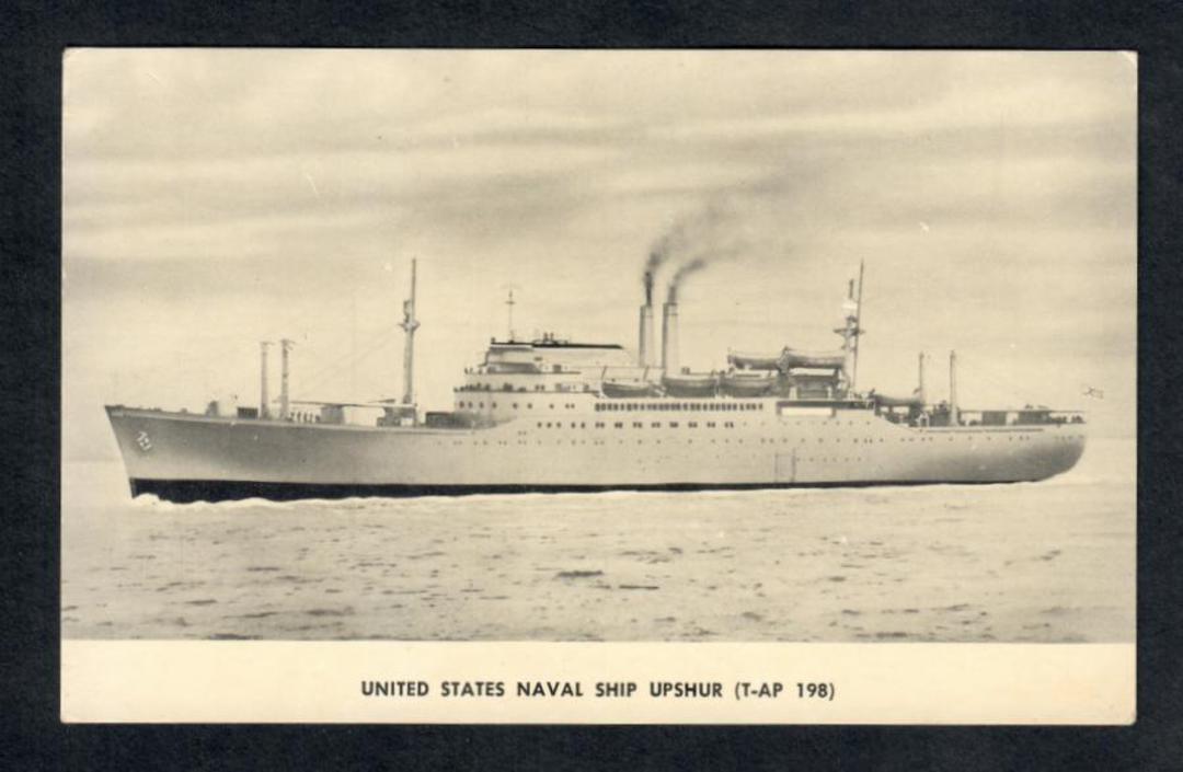 Real Photograph of United States Naval Ship Upshur. - 40263 - Postcard image 0