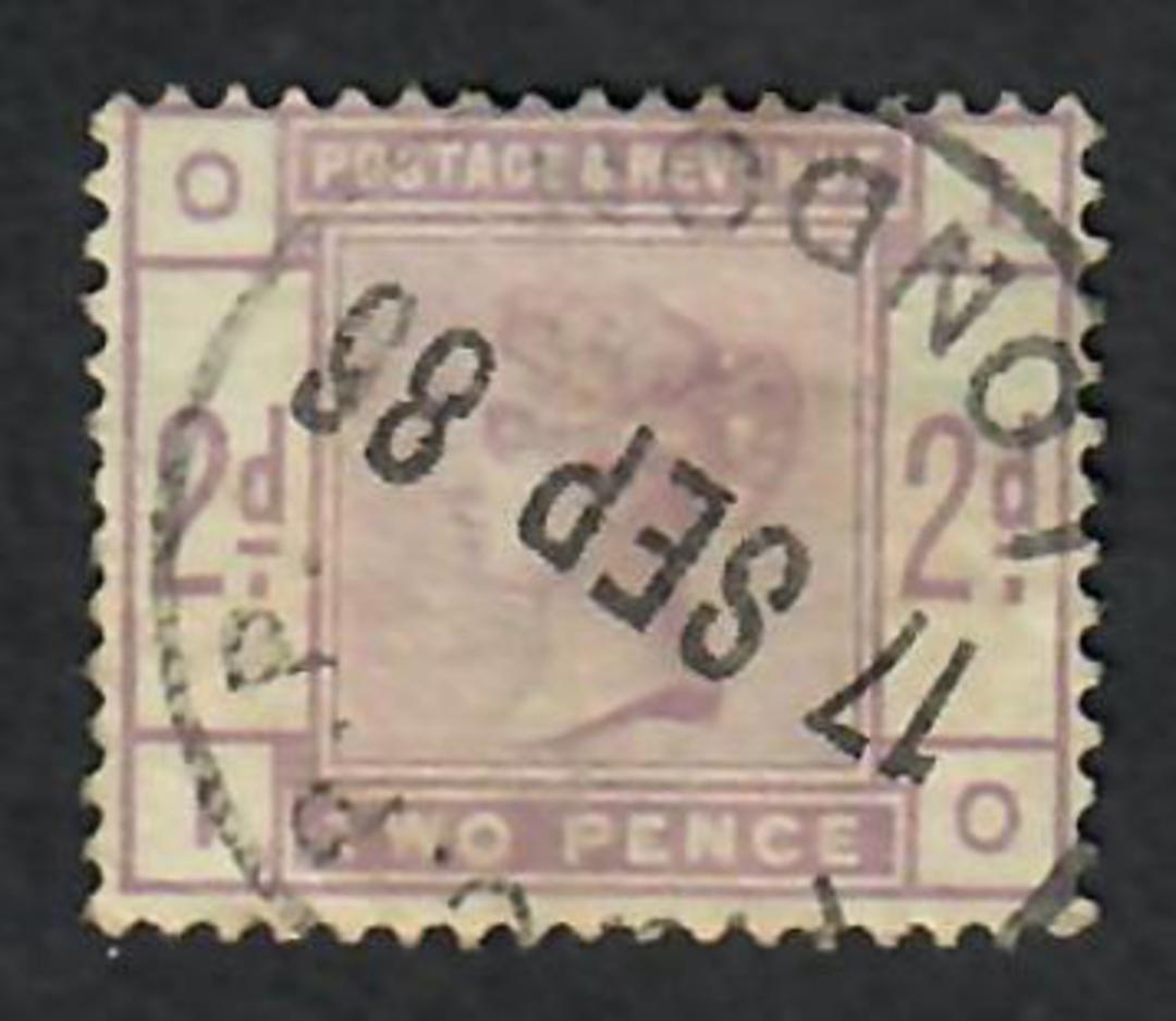 GREAT BRITAIN 1883 Victoria 1st Definitive 2d Lilac.Letters OIIO. Centred north. Good perfs. LONDON cds 17/9/85. Nice copy. - 70 image 0