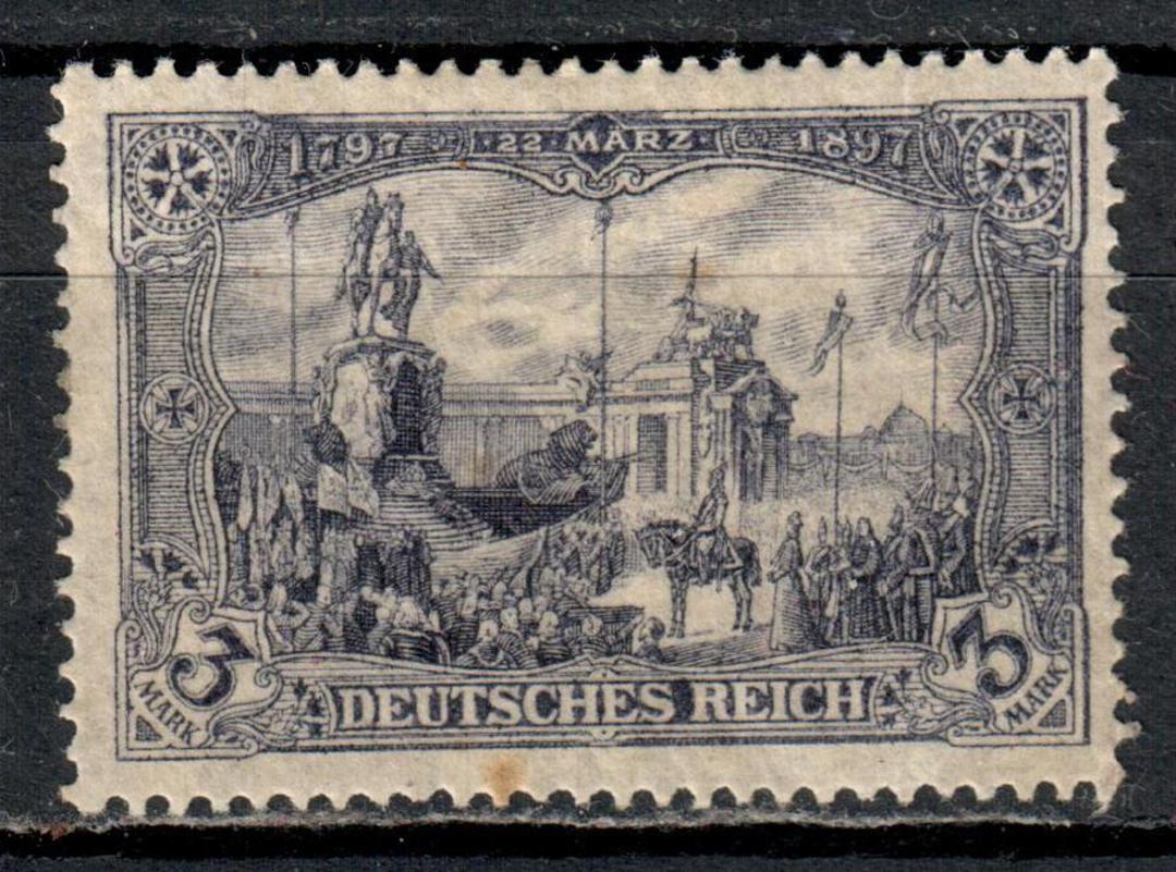 GERMANY 1902 Definitive 3m Violet-Black. No Watermark. One rust spot. - 75442 - LHM image 0