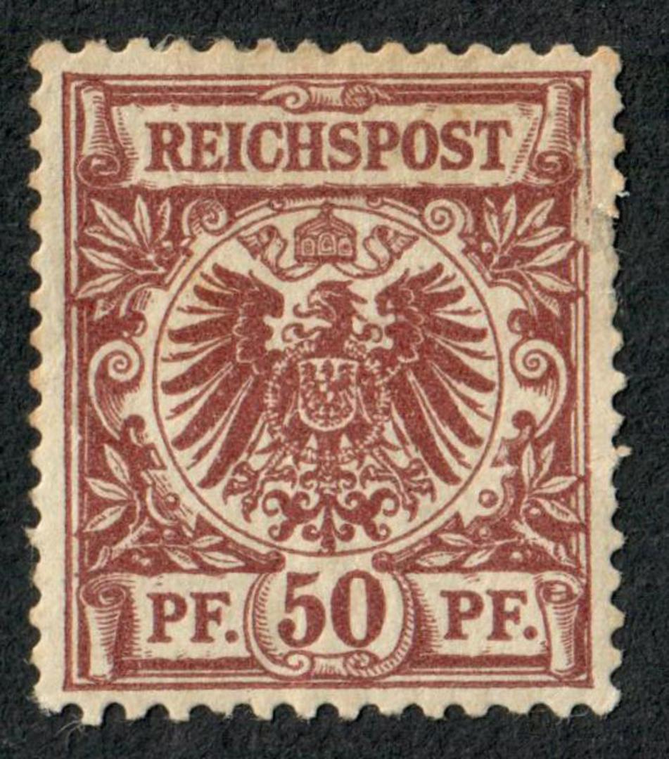 GERMANY 1899 Definitive 50pf Chocolate. Hinge remains. - 76061 - Mint image 0
