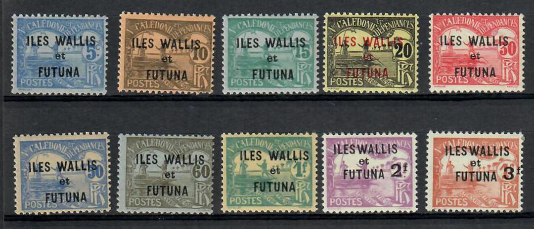 WALLIS and FUTUNA ISLANDS 1920 Postage Due. Set of 8 plus the two additions to the set issued in 1927. - 22366 - LHM image 0