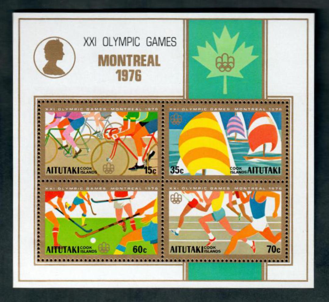 AITUTAKI 1976 Olympics. Miniature sheet. - 50323 - UHM image 0