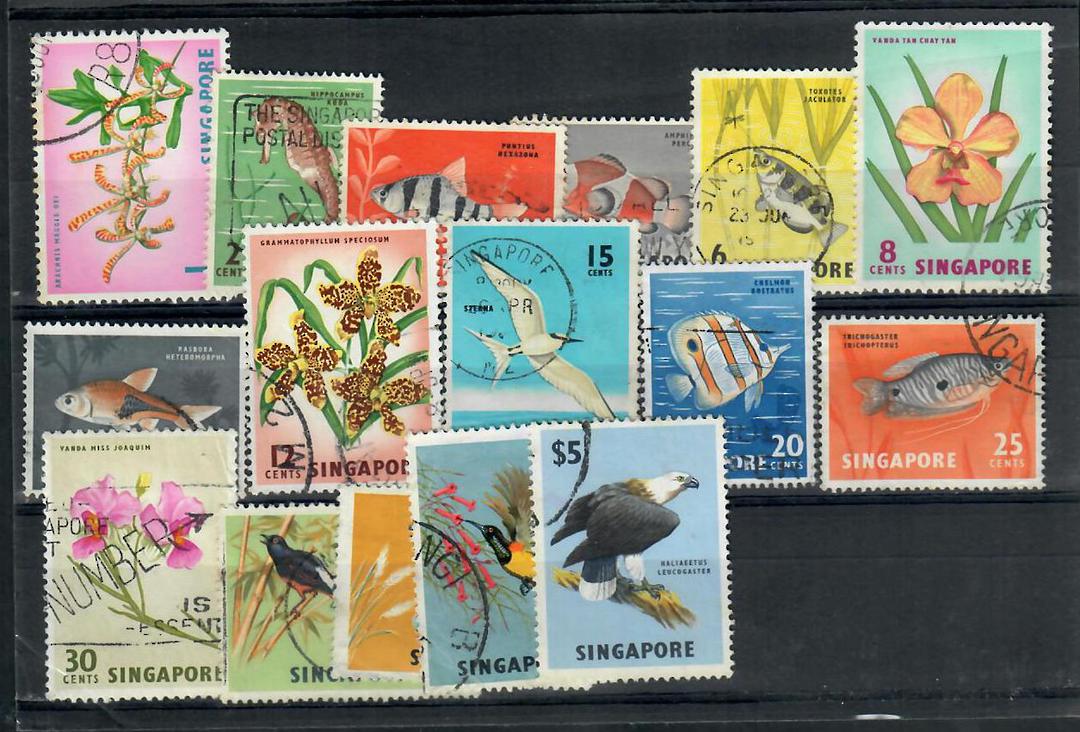 SINGAPORE 1962 Definitives. Set of 16. Commercially used. - 20577 - Used image 0