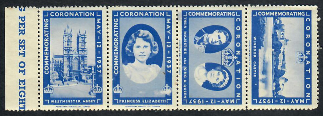 GREAT BRITAIN 1937 Coronation. 7 Labels. Minor faults. - 22051 - Cinderellas image 1
