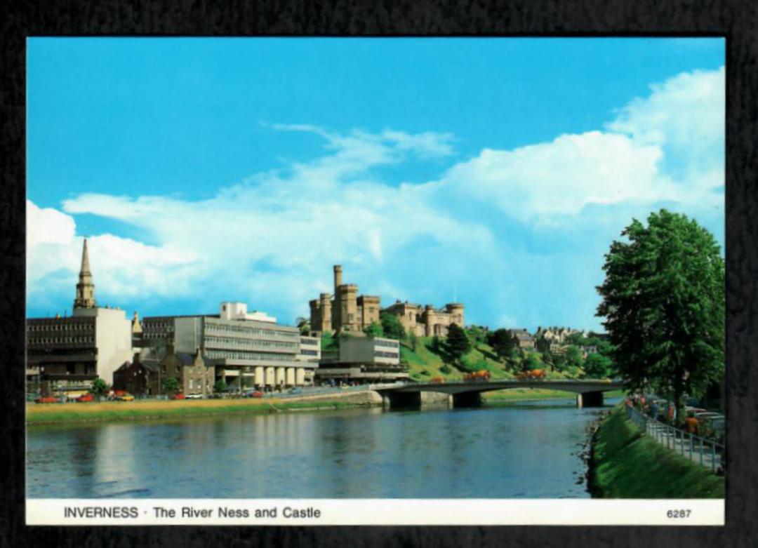Modern Coloured Postcard of Inverness. The River Ness Castle Bridge. - 444948 - Postcard image 0