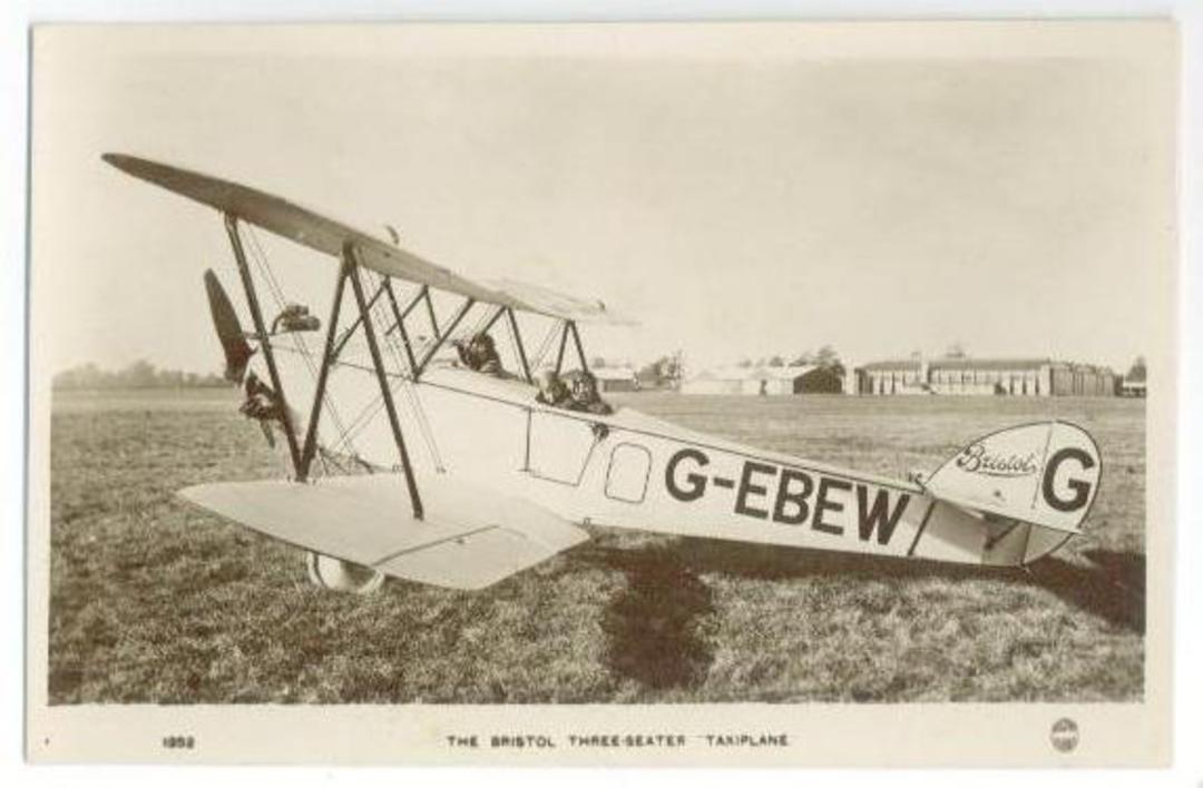Real Photograph of Bristol Three-Seater Taxiplane. - 40878 - Postcard image 0