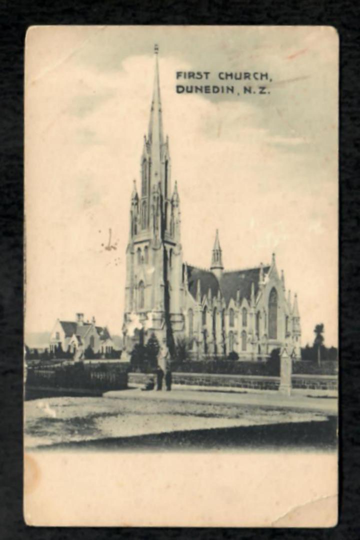 Early Undivided Postcard of First Church Dunedin - 49135 - Postcard image 0