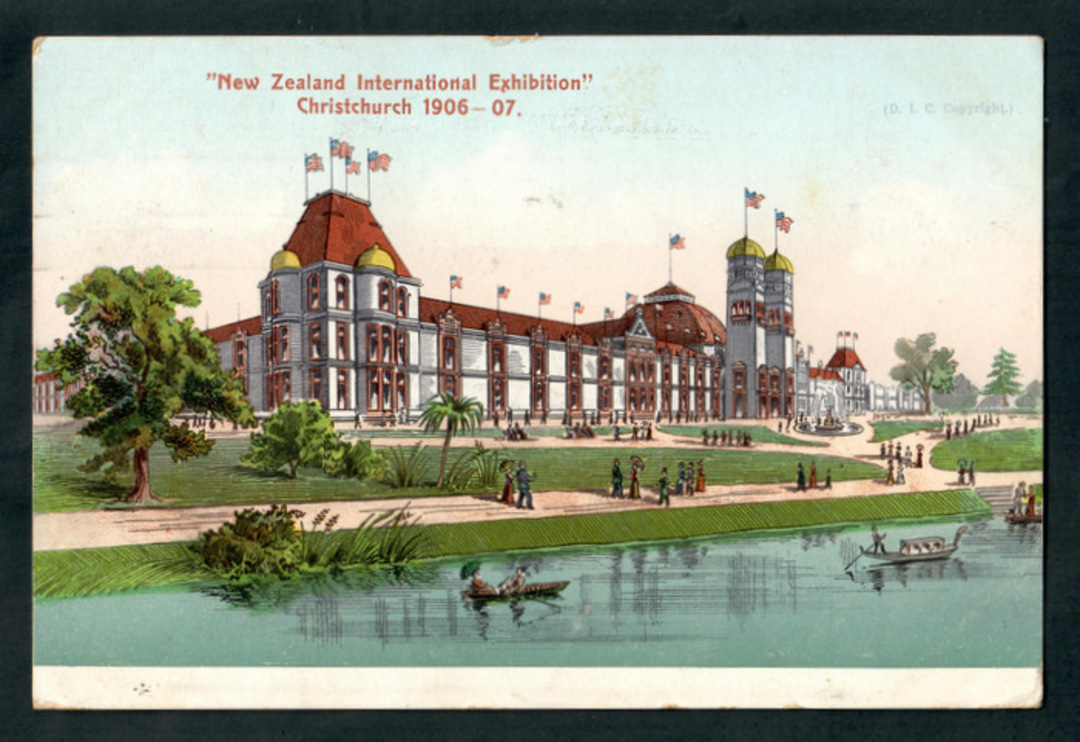 NEW ZEALAND Coloured Postcard by Hadfield of New Zealand International Exhibition Christchurch. - 248314 - Postcard image 0
