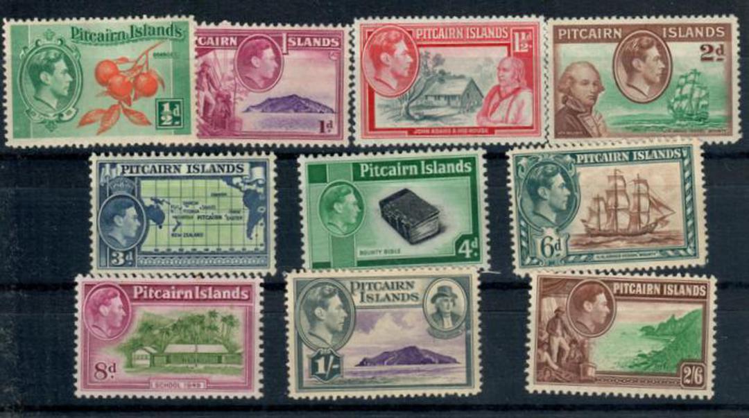 PITCAIRN ISLANDS 1940 Geo 6th Definitives. Set of 10. - 21367 - Mint image 0