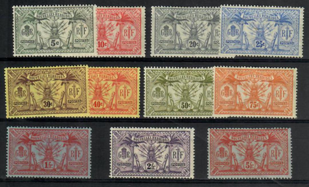NOUVELLES HEBRIDES 1911 Definitives. Set of 11. - 21775 - Mint image 0