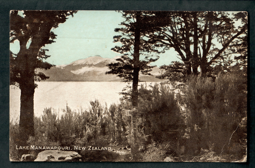 Postcard of Lake Manawapouri. Tinted Sky. - 49315 - Postcard image 0