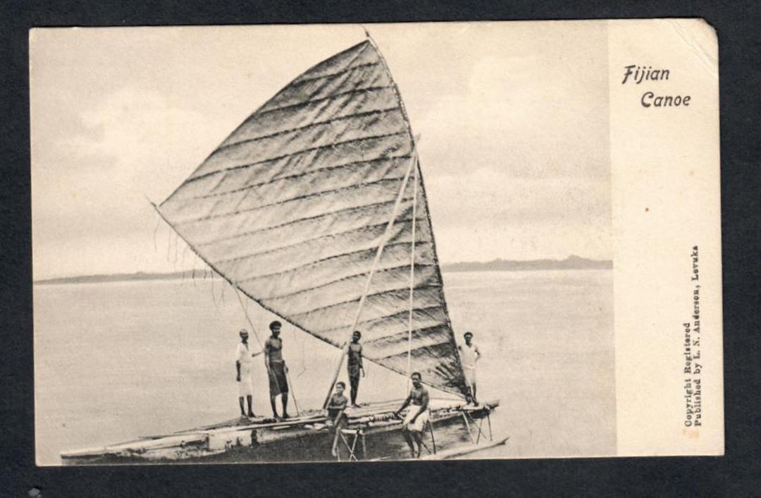 FIJI Postcard of Canoe. One dull corner. Still a good card. Goes with the Geo 6th 3d. - 243866 - Postcard image 0