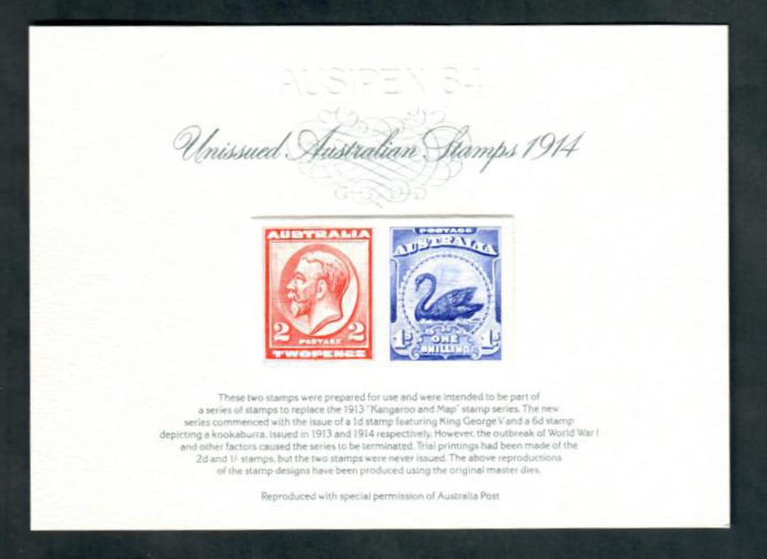 AUSTRALIA 1984 Ausipex '84 International Stamp Exhibition. Miniature sheet with unissued Australian stamps. - 50317 - UHM image 0