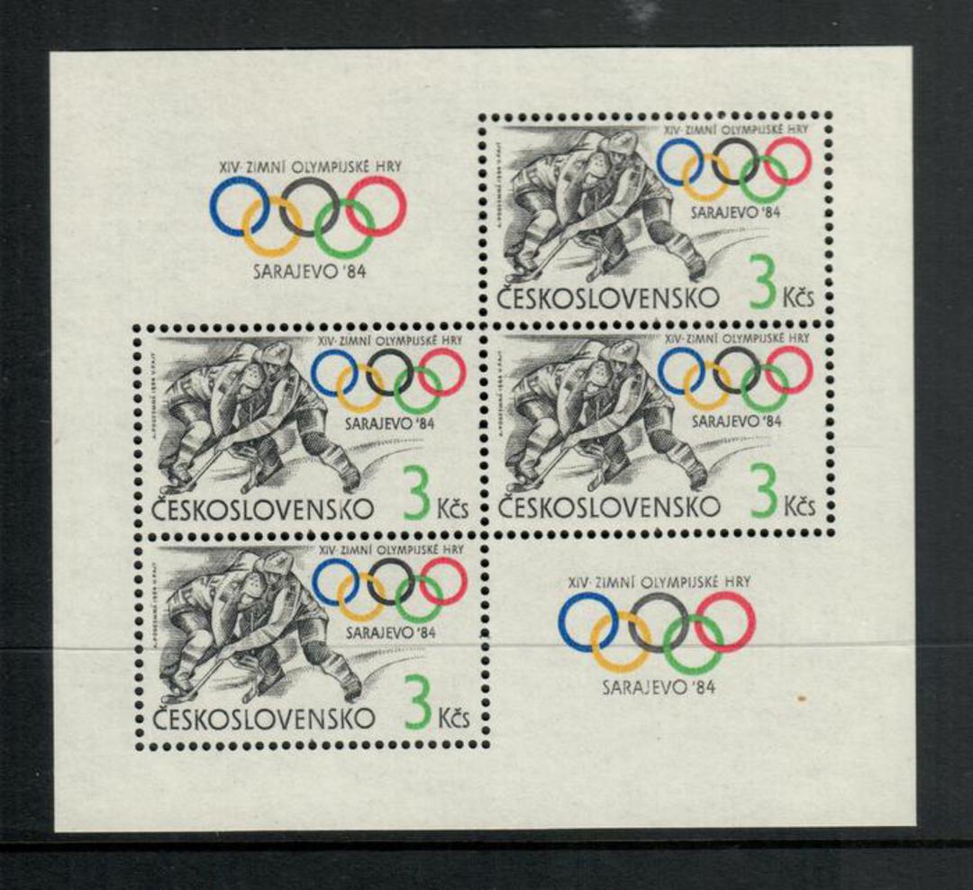 CZECHOSLOVAKIA 1984 Winter Olympics. Miniature sheet. - 52517 - UHM image 0