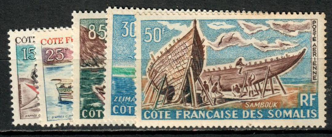FRENCH SOMALI COAST 1964 Local Dhows. Set of 5. - 82016 - UHM image 0