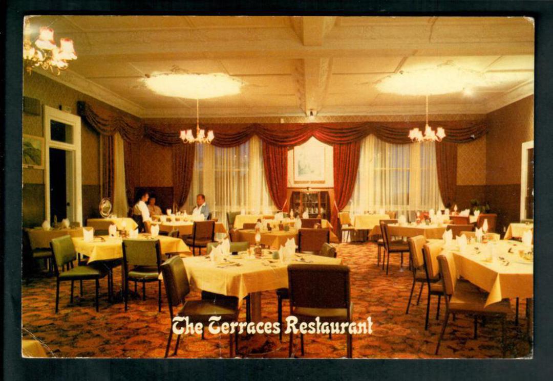Modern Coloured Postcard of the Terraces Restaurant De Bretts Thermal Hotel Rotorua. - 445922 - Postcard image 0