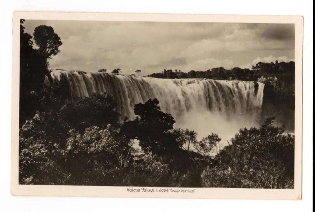Real Photograph by Hurst of Waioua Falls. - 44972 - Postcard image 0