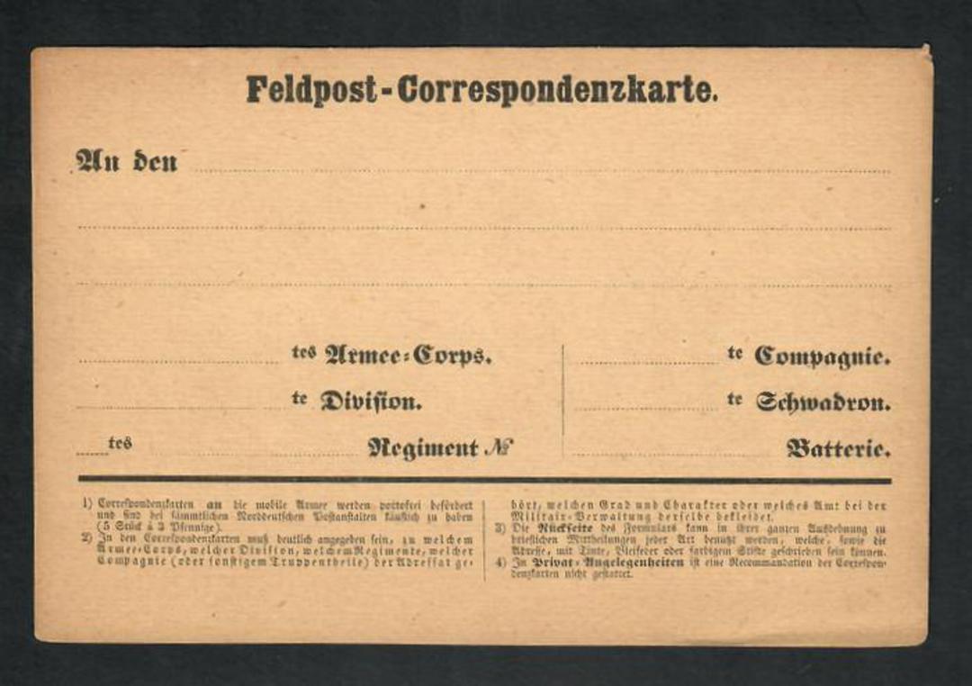 GERMANY Feldpost-Correspondenzkarte. Mint condition. No faults but slightly showing its age. - 32345 - PostalHist image 0