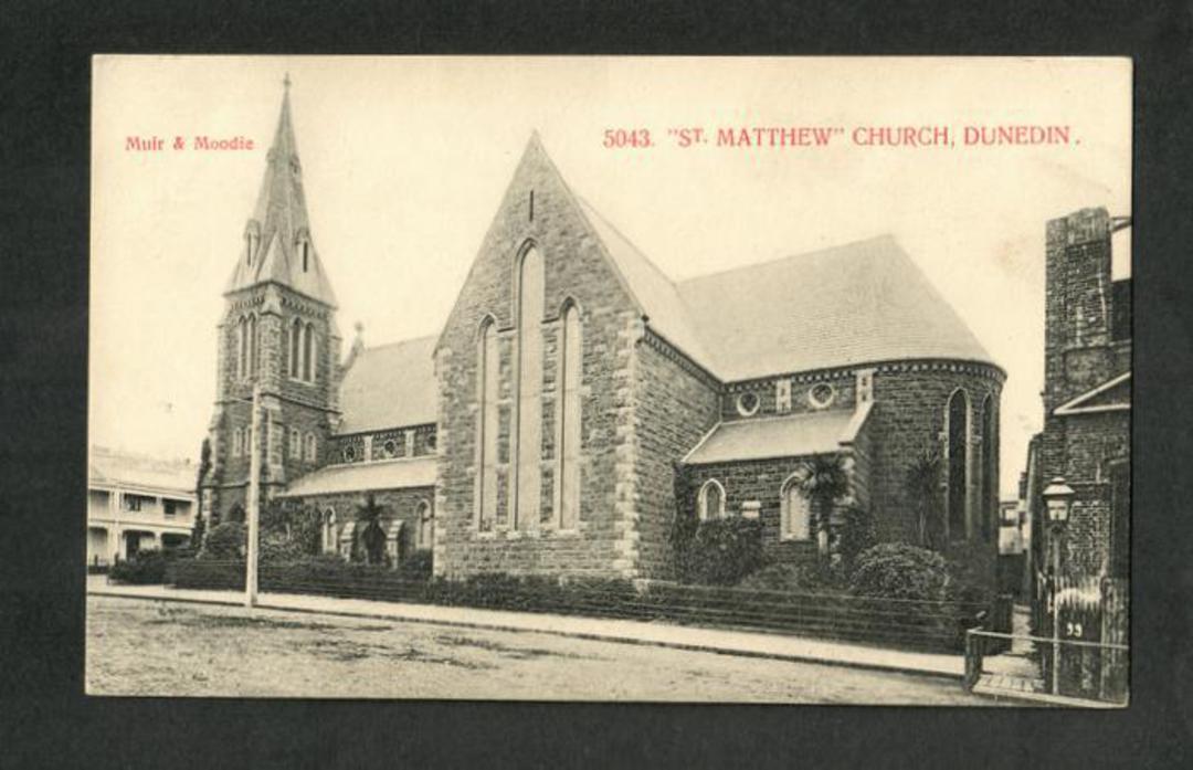 Postcard by Muir & Moodie of St Mathews Church Dunedin. - 249124 - Postcard image 0