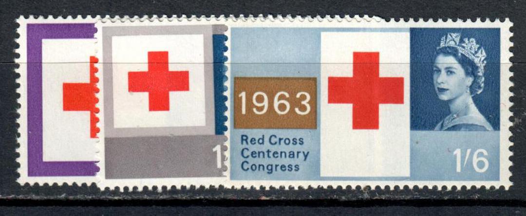 GREAT BRITAIN 1963 Red Cross. Set of 3. - 92707 - UHM image 0