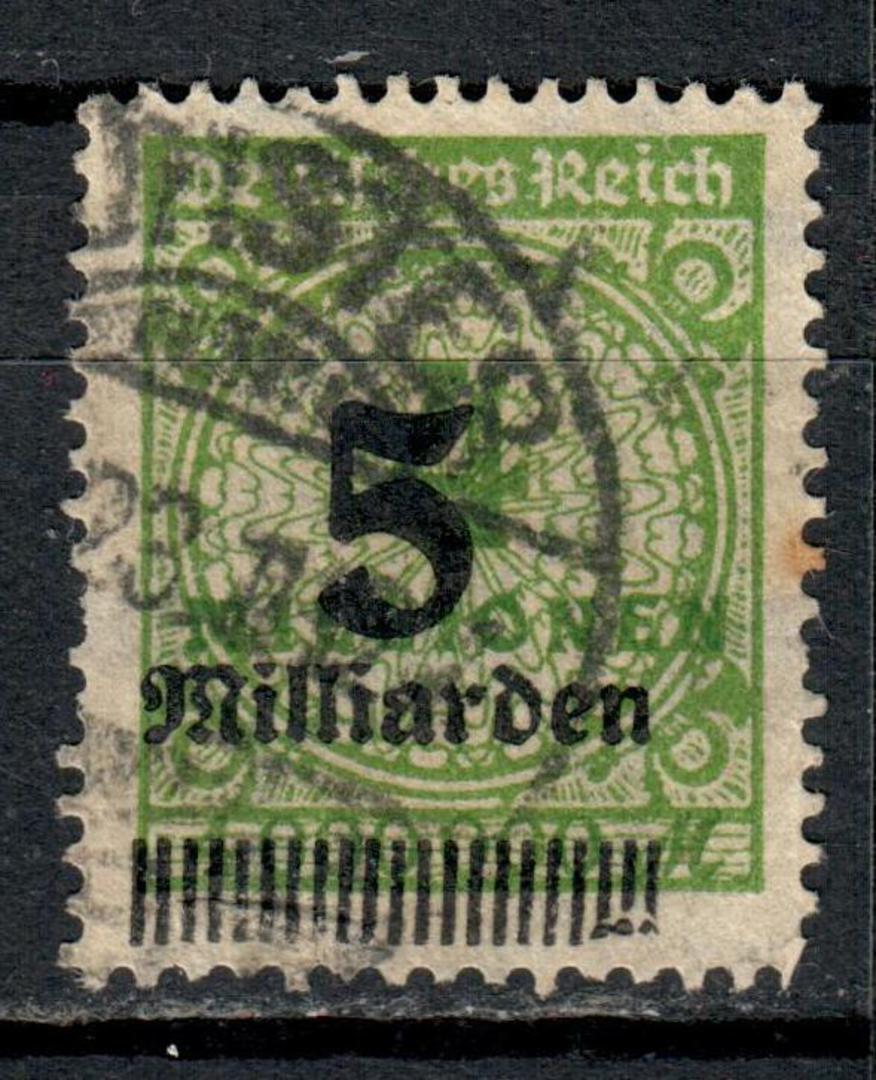 GERMANY 1923 Definitive Surcharge 5 milliarden on 4 million marks. - 76073 - Used image 0