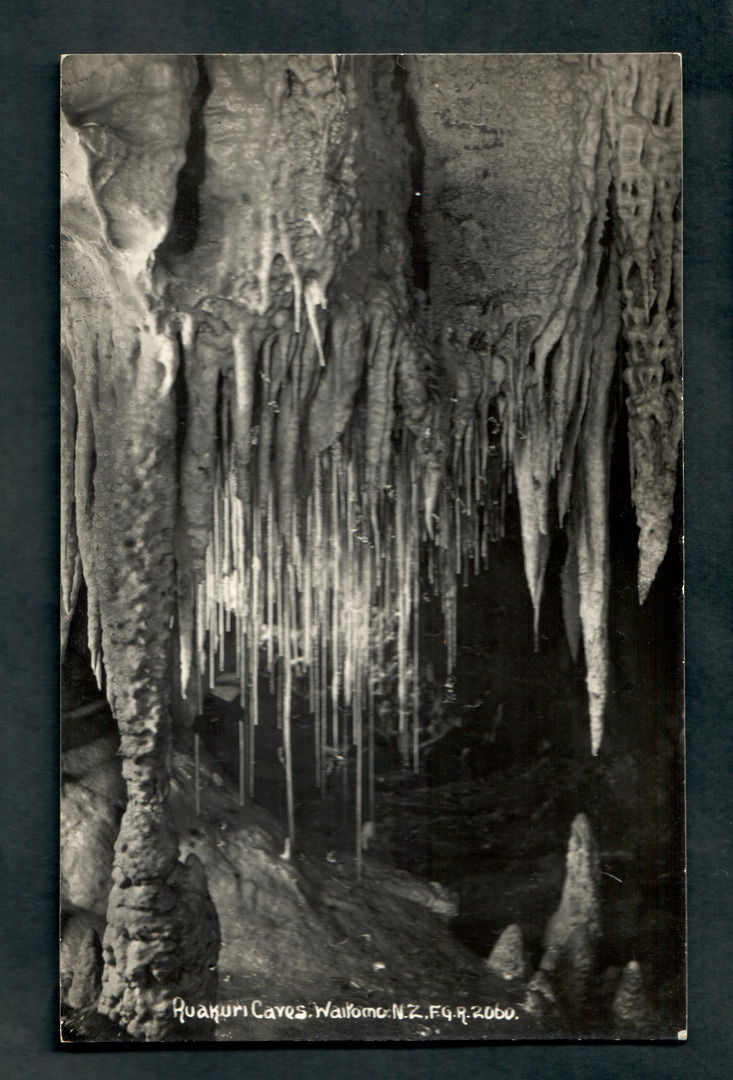 Real Photograph by Radcliffe of Ruakuri Caves Waitomo. - 46430 - Postcard image 0