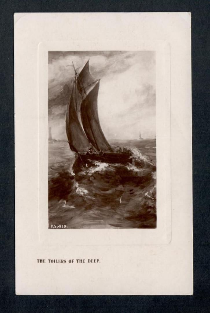 Postcard of Yacht in heavy weather. - 40292 - Postcard image 0