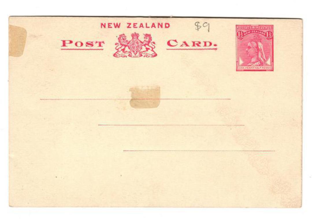 Early Undivided Postcard (lettercard) with printed stamp Victoria 1d Red. View of Mt Egmont Waikite Geyser Otira Gorge and Mt Co image 0