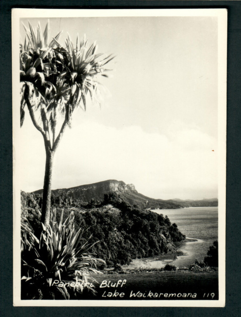 Real Photograph of Parekiri Bluff Lake Waikaremoana. - 48201 - Postcard image 0