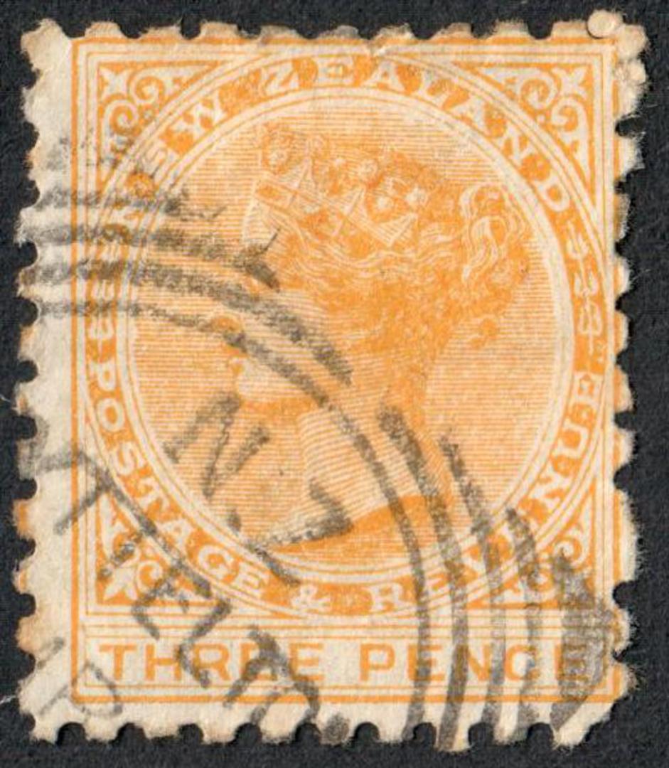 NEW ZEALAND 1882 Second Sideface 3d Yellow. Advert Use Kaitangata Coal Cheapest & Cleanest. - 74720 - FU image 0