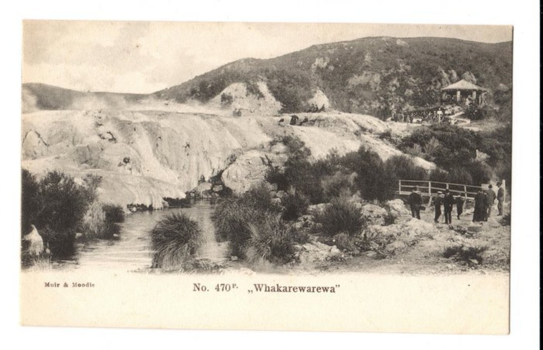 Early Undivided Postcard by Muir and Moodie of Whakarewarewa. - 46061 - Postcard image 0