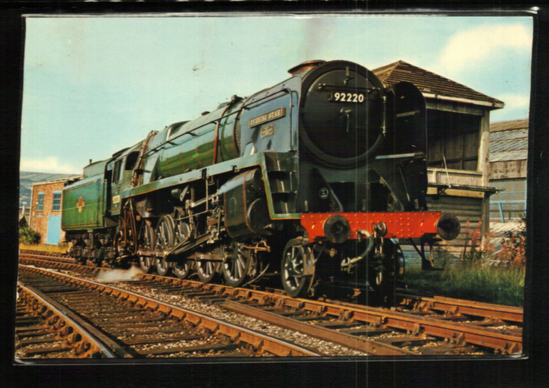 Modern Coloured Postcard of BR Class 9 2-10-0 Evening Star. - 440007 - Postcard image 0