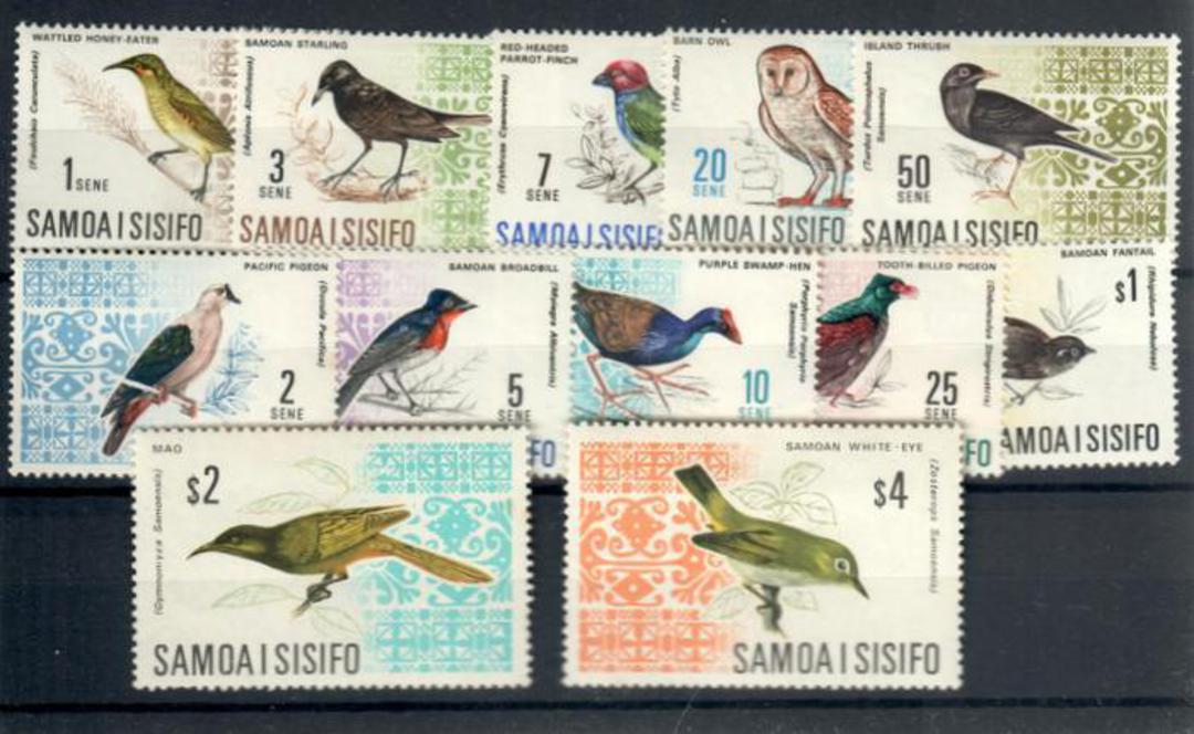 SAMOA 1967 Definitives. Birds. Set of 12. The $4 is hinged. - 20321 - UHM image 0