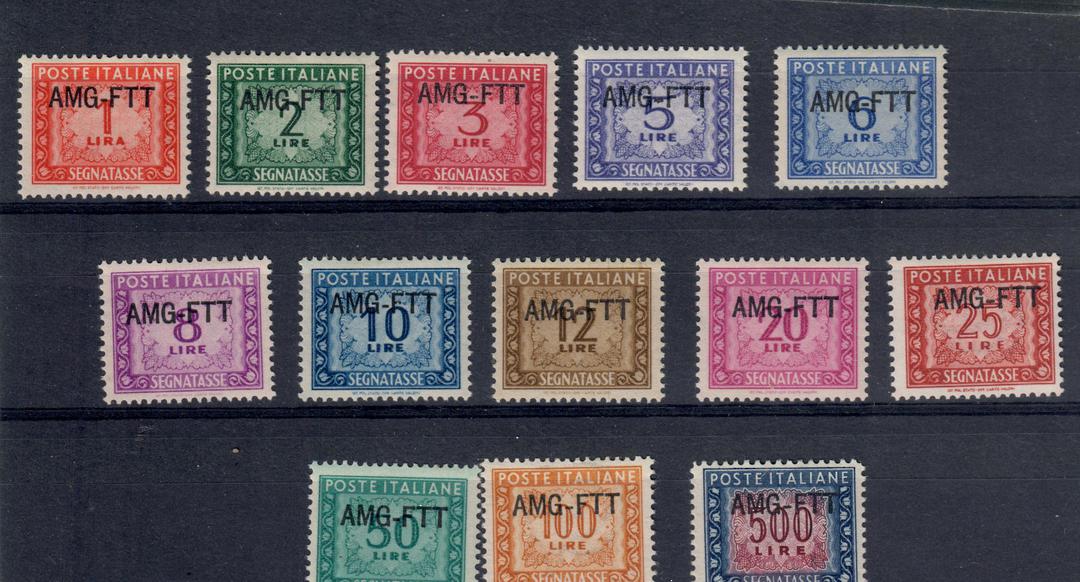 TRIESTEZone A ALLIED MILITARY GOVERNMENT 1949 Postage Due. Set of 13. - 21178 - Mint image 0