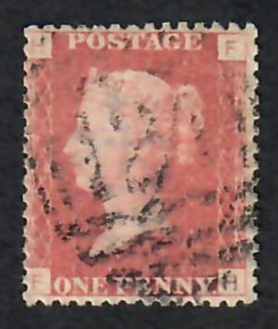 GREAT BRITAIN 1858 1d red. Plate 127 Letters HFFH. - 70127 - Used image 0