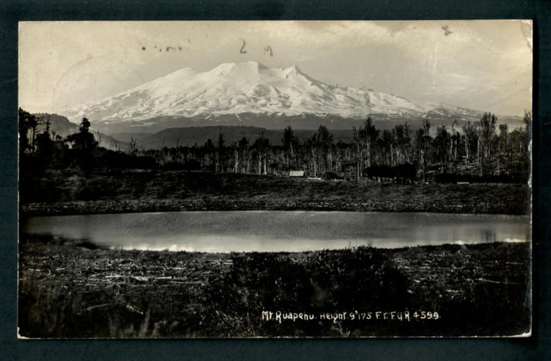 Real Photograph by Radcliffe of Mt Ruapehu. - 46845 - Postcard image 0