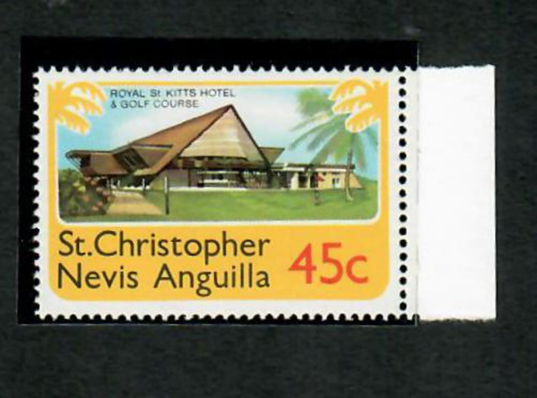 ST KITTS NEVIS ANGUILLA 1978 Definitive 45c Golf Course. Watermark inverted. - 70979 - UHM image 0