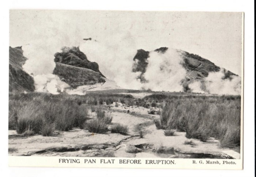 Postcard from Waimangu set by Marsh. Frying Pan Flat afterward. - 46212 - Postcard image 1