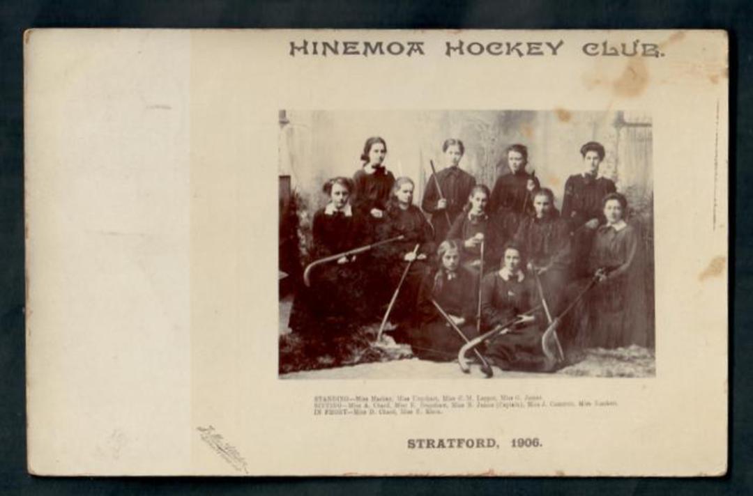 Real Photograph of Hinemoa Hockey Club Stratford 1906. - 41479 - Postcard image 0