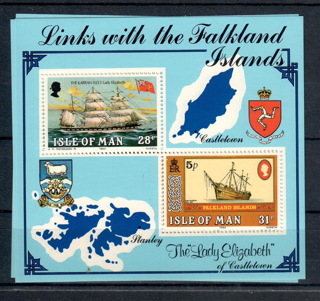ISLE OF MAN 1984 Links with the Falkland Islands. Miniature sheet. - 20814 - UHM image 0