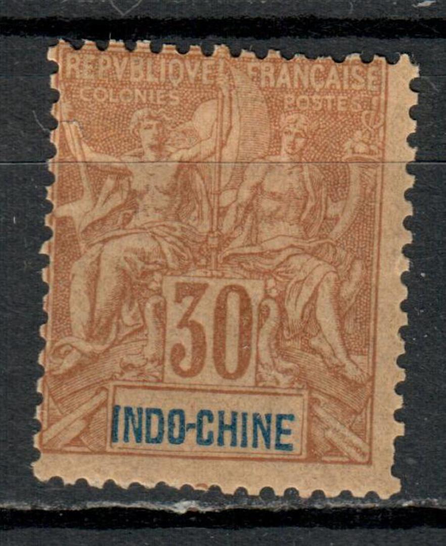 INDO-CHINA 1892 Definitive 30c Cinnamon on Drab. - 76549 - Mint image 0