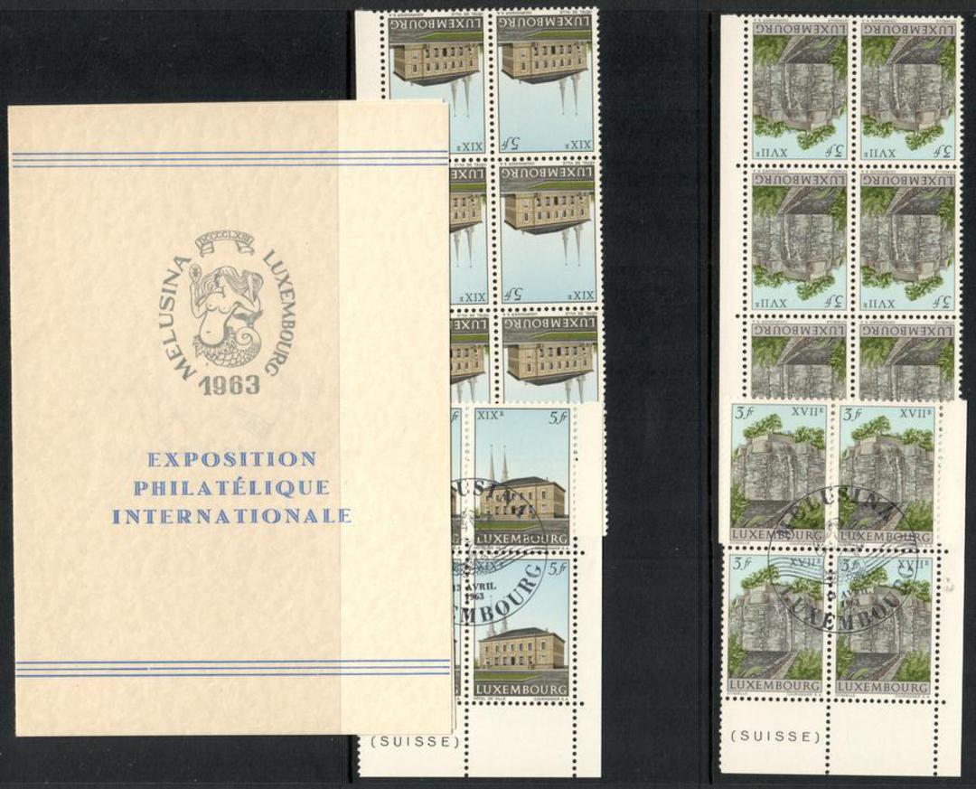 LUXEMBOURG 1963 Millenary issue. In marginal blocks of six. - 100302 - Block UHM image 3
