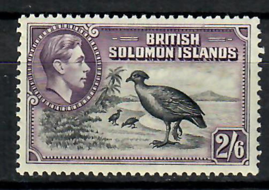 SOLOMON ISLANDS 1939 Geo 6th Definitive 2/6 Black and Violet. - 70545 - UHM image 0