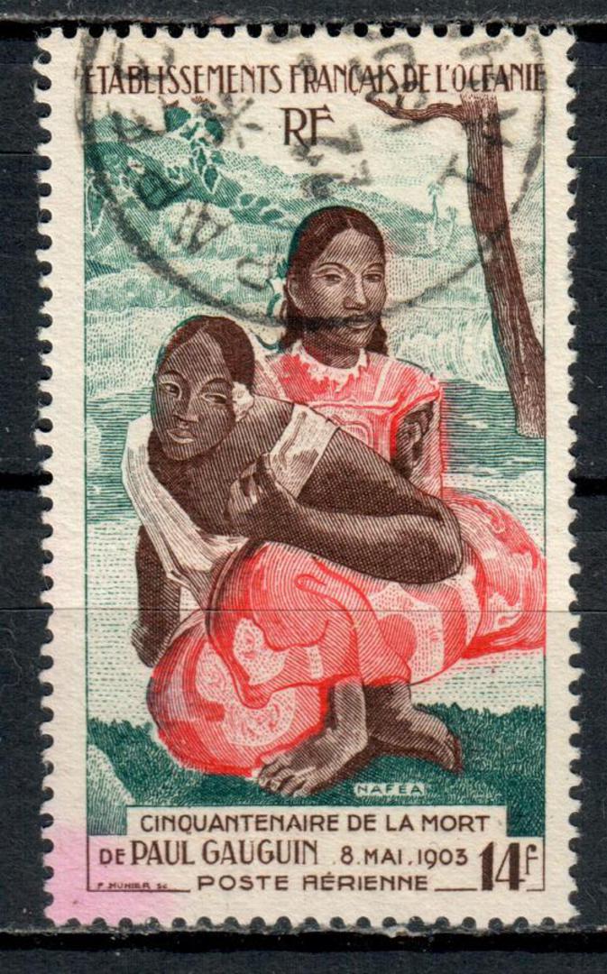 FRENCH OCEANIC SETTLEMENTS 1953 50th Anniversary of the Death of Gauguin 14fr Multicoloured. Slight air cover stain. - 75328 - U image 0